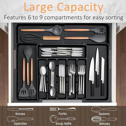 Expandable Drawer Organizer for Cutlery