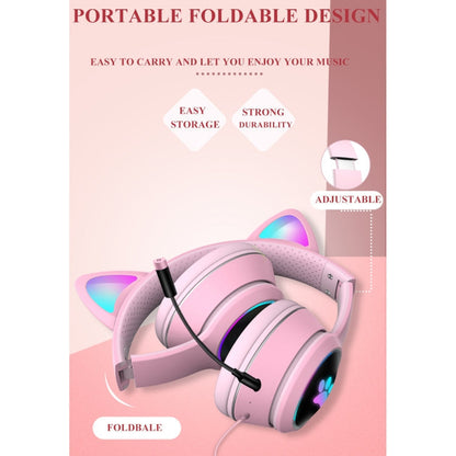 Gaming Headset Cat Ear LED Lighting USB 3.5mm