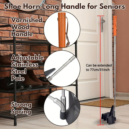 Long Shoe Horn with Telescopic Handle