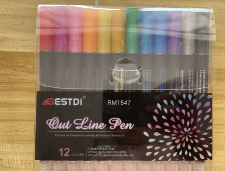 Metallic Coloring Pencils Set 12 Colors