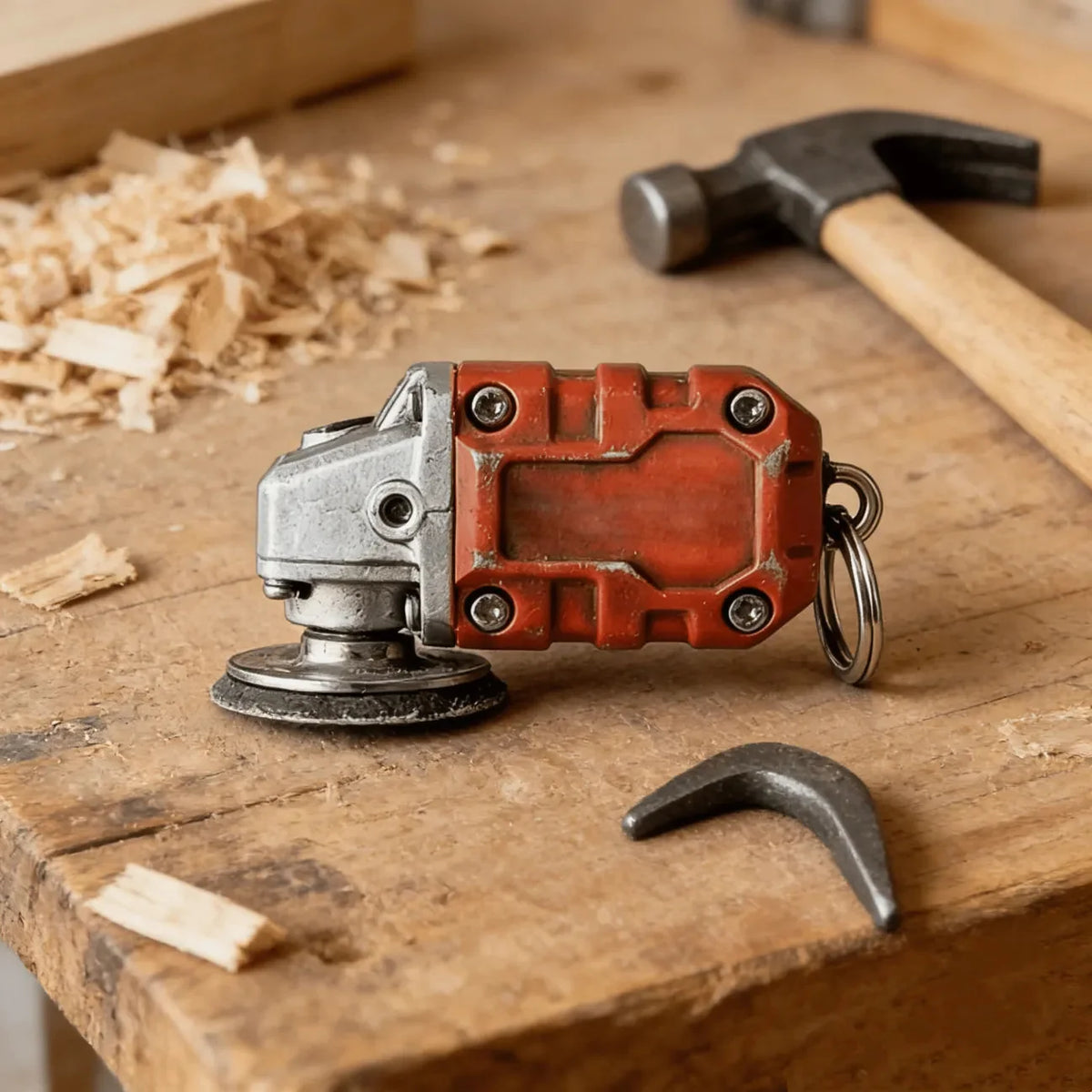 EdgeCraft™ Mini Grinder Keychain — compact, decorative, and always ready to use