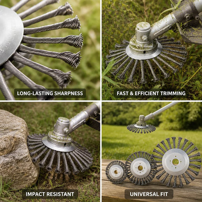 Wire Brush Trimmer Head Made of Carbon Steel (Universal Fit)