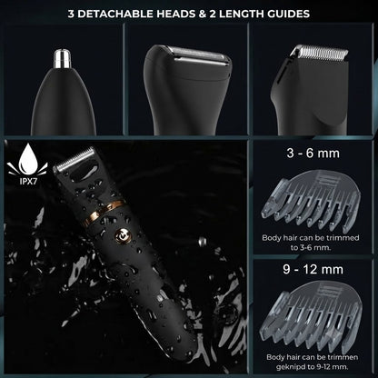 3-in-1 Body Groomer for Men – Electric Body Trimmer