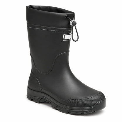 Waterproof Non-Slip Rubber Rain Boots for Women, Mid-Calf