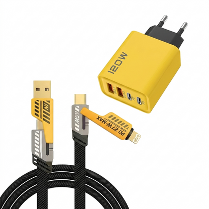 120W USB Fast Charger with 4 Ports