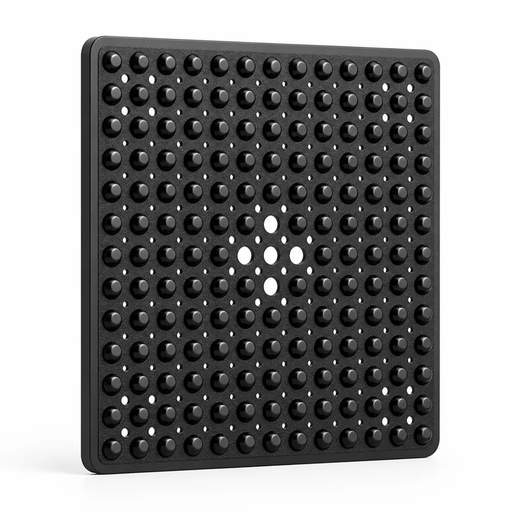 Non-slip Shower Mat with Suction Cups & Quick Drainage (Machine Washable)