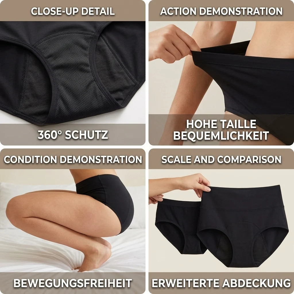 360° Leak-Proof, Triple-Layer High-Waist Period Underwear