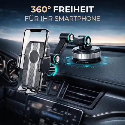 Car Phone Holder with Suction Cup & 360° Rotation
