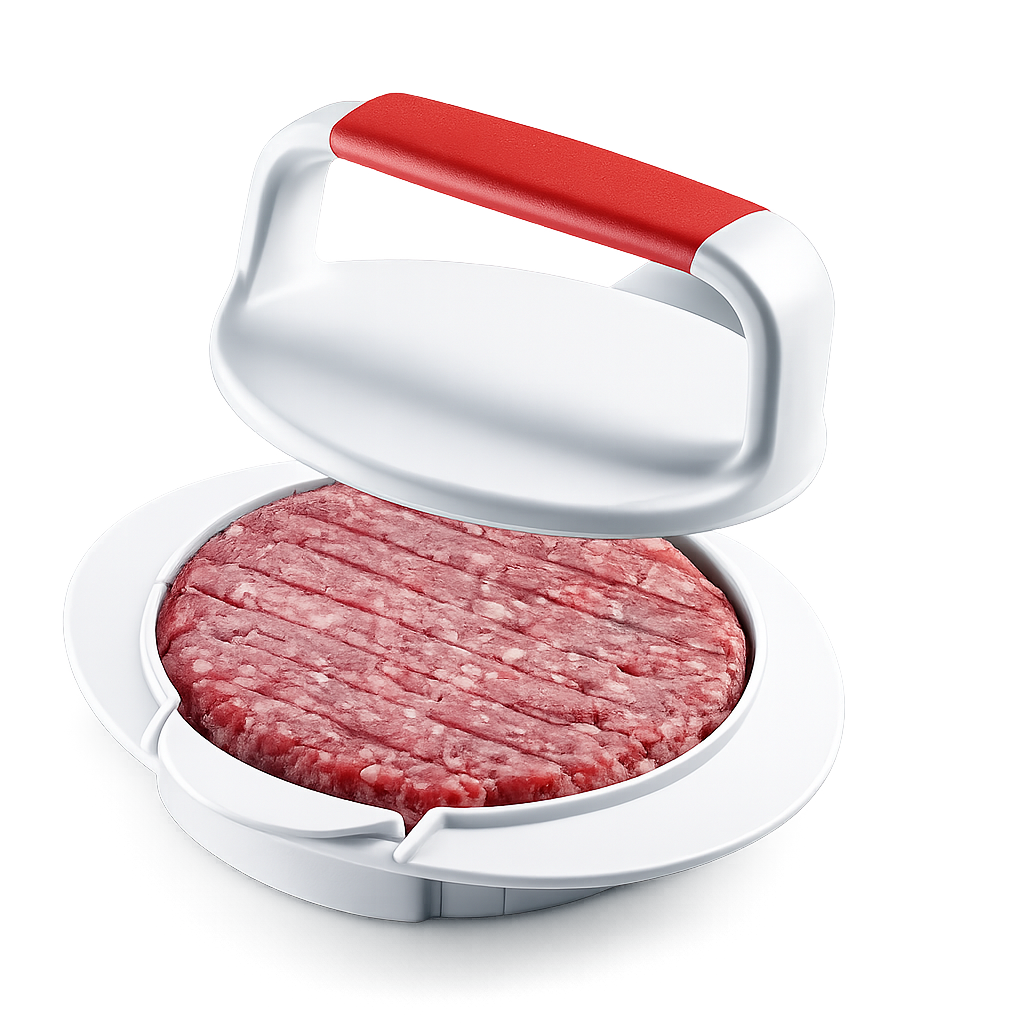 Burger press for uniform patties