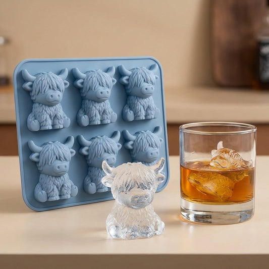 Highland Cow Ice Cube Mold 3D Silicone Ice Tray