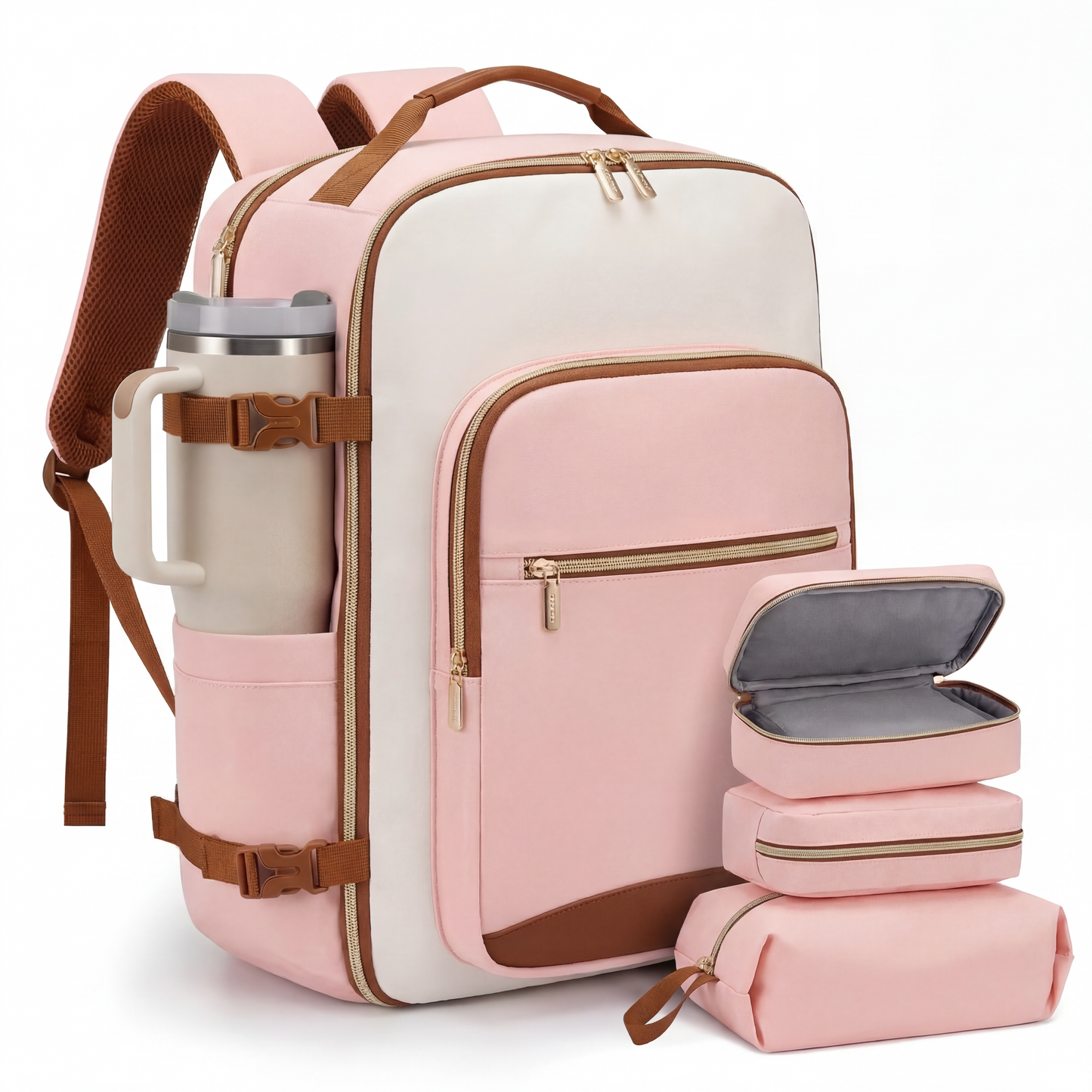CompassGear 40L Cabin Backpack with Suitcase Opening