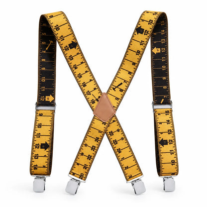 5 cm Wide Adjustable Elastic X-Back Men's Suspenders (4-Clips)