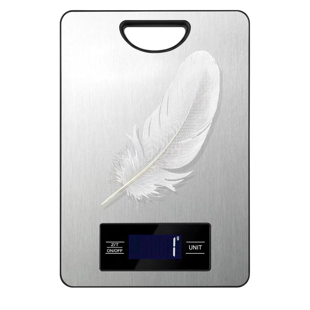 Digital kitchen scale with stainless steel platform