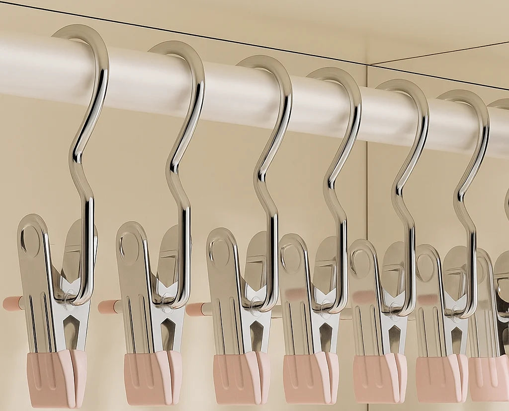 FlexiClip™ — Stainless gentle hold for flawless laundry, anytime and anywhere