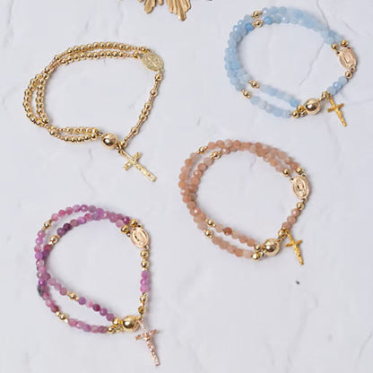 Handcrafted Pearl Prayer Bracelet with Magnetic Clasp