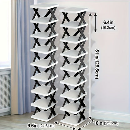 Narrow Shoe Rack Tower