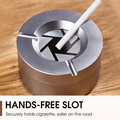 360° Stainless Steel Ashtray with Twist Lock