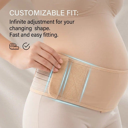 Maternity belt with abdominal and pelvic support