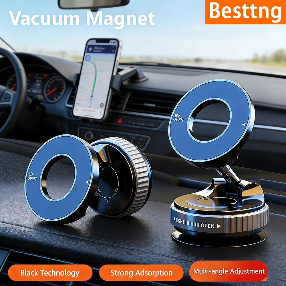 Magnetic Phone Holder | With Vacuum Suction Cup | 360° Adjustable