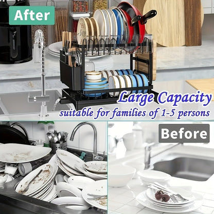 2-Tier Draining Rack with Drainage