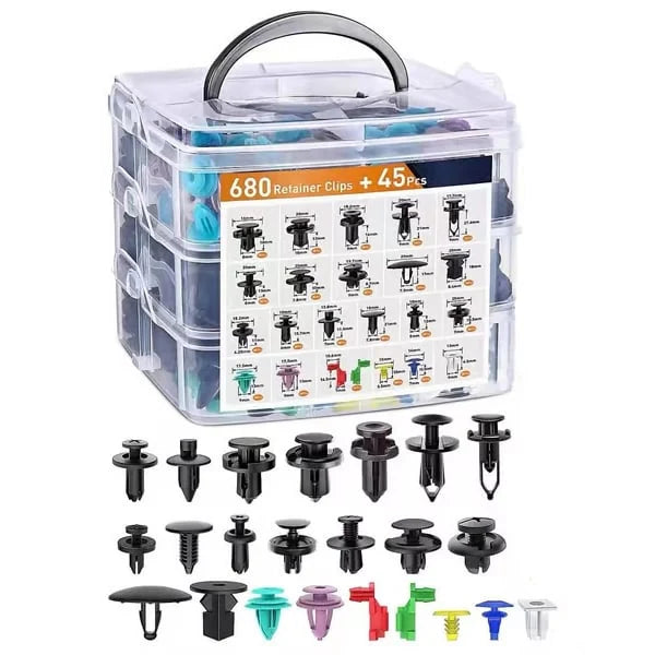 Car Mounting Clips Set 680 Pieces