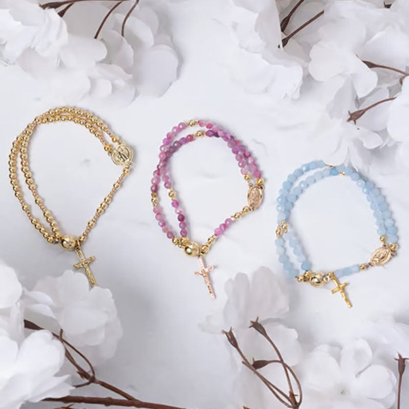 Handcrafted Pearl Prayer Bracelet with Magnetic Clasp
