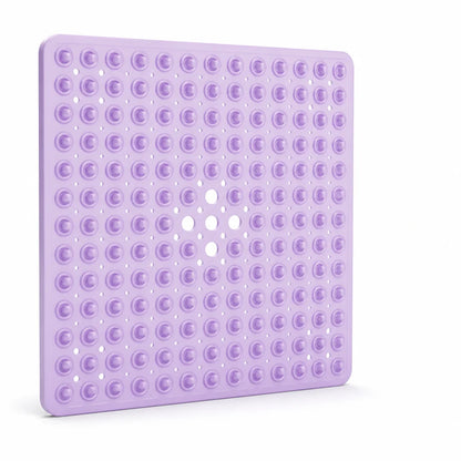 Non-slip Shower Mat with Suction Cups & Quick Drainage (Machine Washable)
