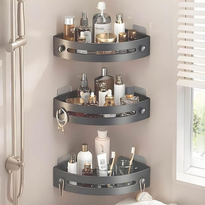 No-Drill Triangle Shower Shelf