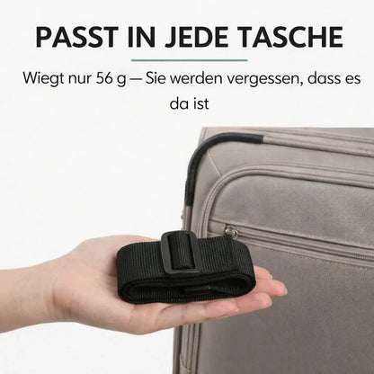 Luggage strap with click fastener – hands free