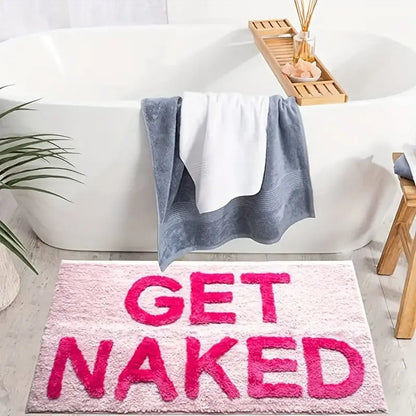 Tufted Designer Rug "Get Naked" Pink 80×50 cm