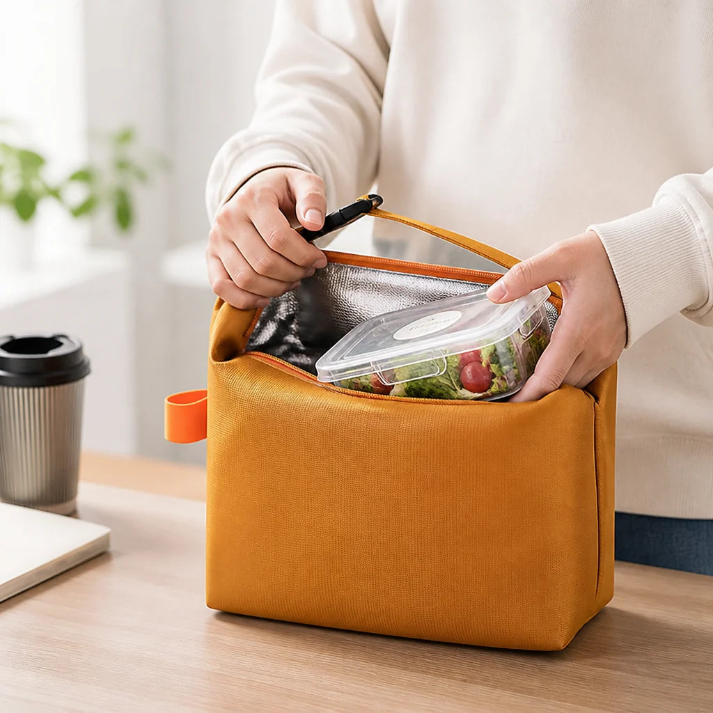 Insulated Foldable Lunch Bag (Zipper)