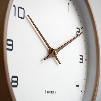 NordicTime Wooden Wall Clock Silent Scandinavian