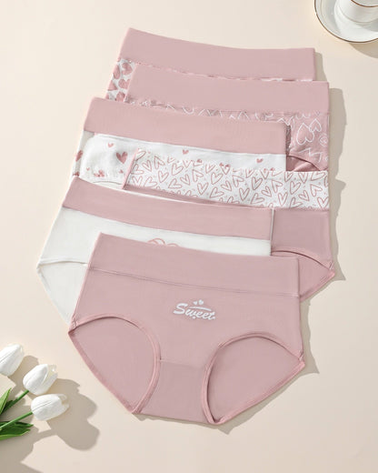 Women's High-Waist Cotton Briefs (6-Pack)