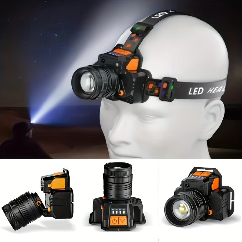 Headlamp with USB Battery 2400mAh