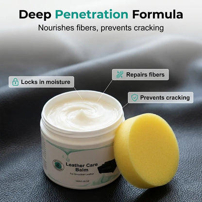 LeatherGlow Premium Leather Care Balm 100g