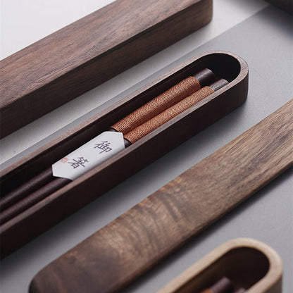 MASU Walnut Wood Chopsticks in Wooden Box