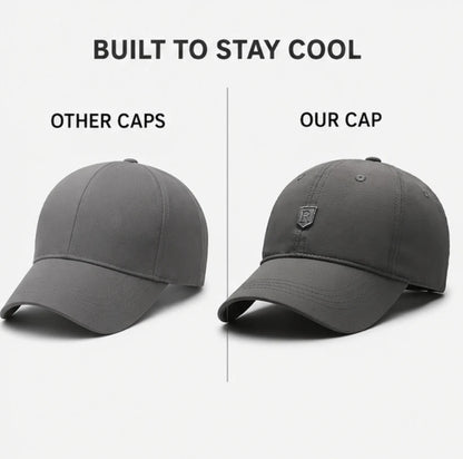 Perforated Men's Sports Cap Breathable
