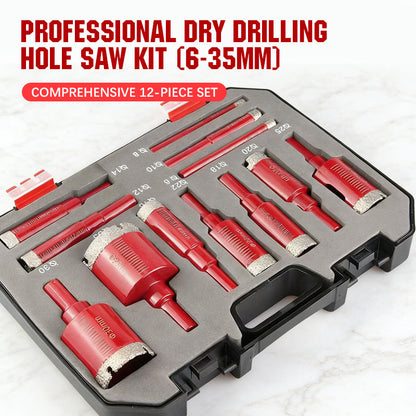 Diamond Dry Drilling Set 12-piece 6-35 mm