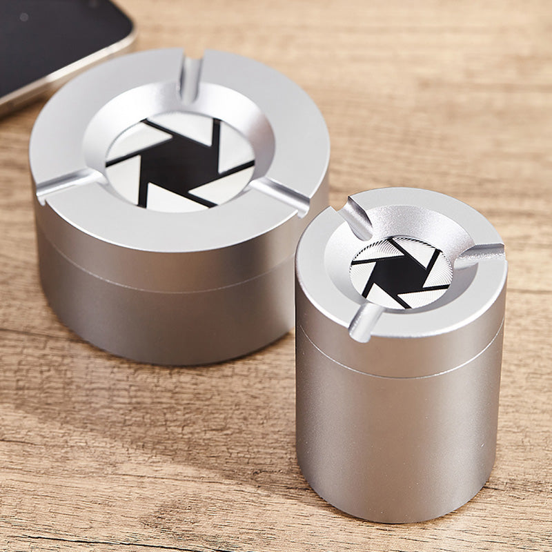 360° Stainless Steel Ashtray with Twist Lock