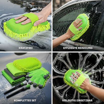 Scratch-free, paint-friendly microfiber car wash set (sponges, towels & gloves)