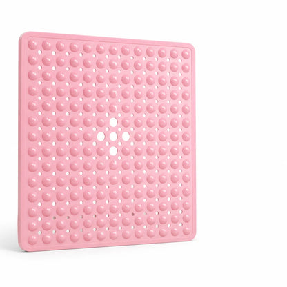 Non-slip Shower Mat with Suction Cups & Quick Drainage (Machine Washable)