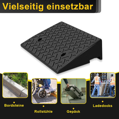 Rubber Curb Ramp Set of 2, 3 Ton Load Capacity