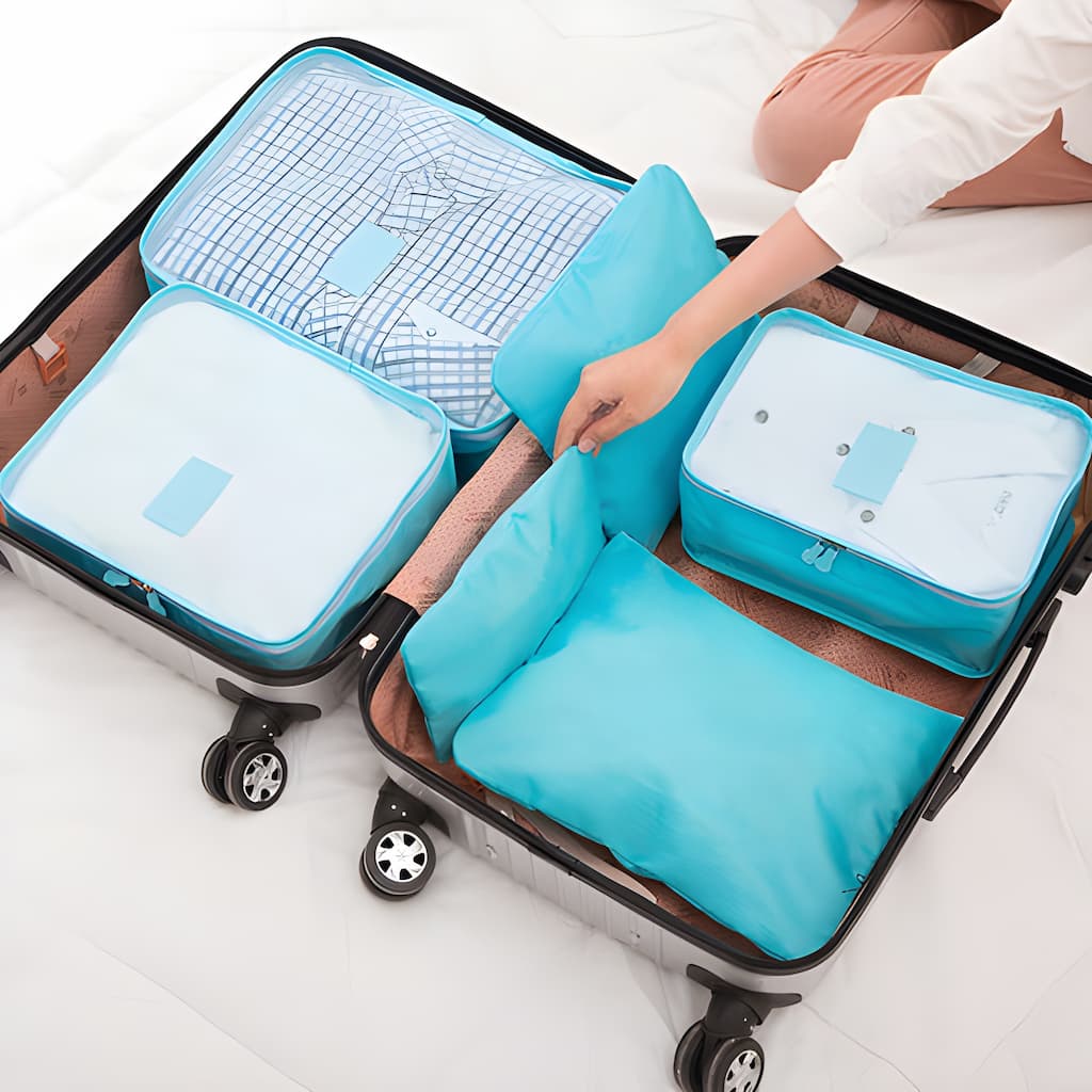 Suitcase Organizer Set with 6 Packing Pouches
