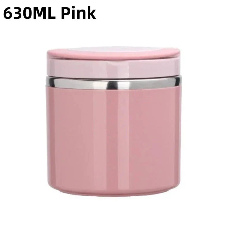 Thermo Lunchbox Stainless Steel with Handle – 630 ml & 1000 ml