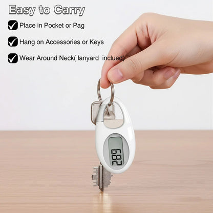 3D Pedometer with Lanyard for All Age Groups