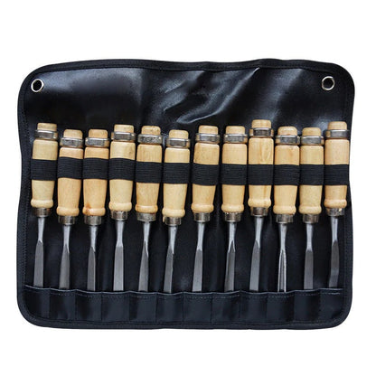 12-Piece Wood Carving Chisel Set 6-38mm