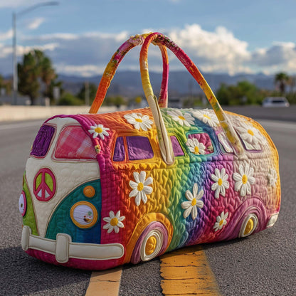 FloraVoyage Quilted Floral Travel Bag