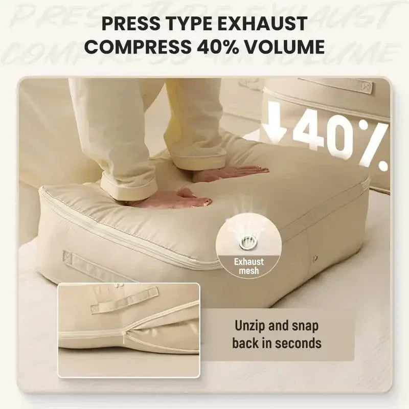 Storage Bag for Bedding with 40% Space Savings