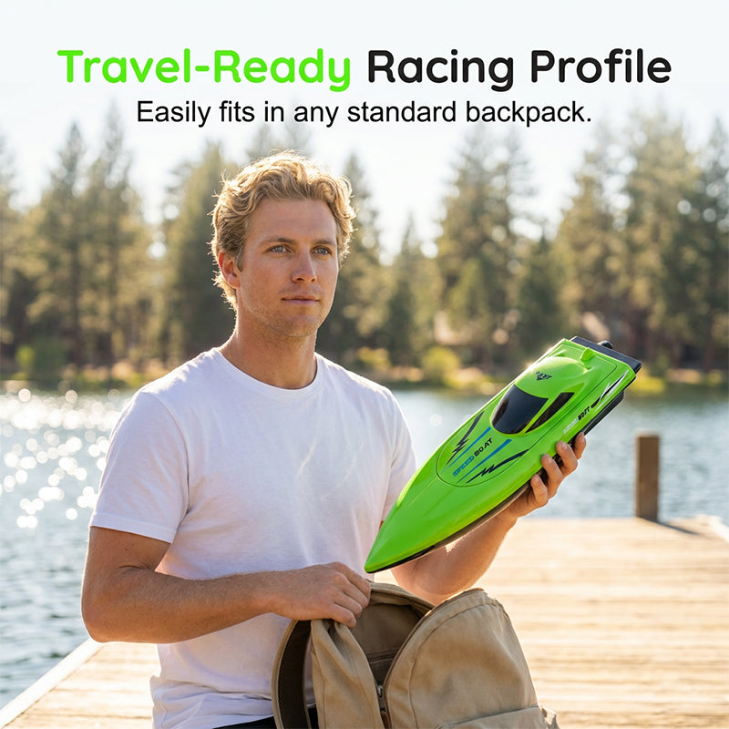 RC racing boat with 2.4 GHz remote control