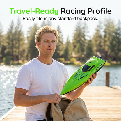 RC racing boat with 2.4 GHz remote control